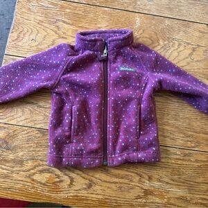 Columbia Purple Fleece Jacket Full Zip Warm Layer